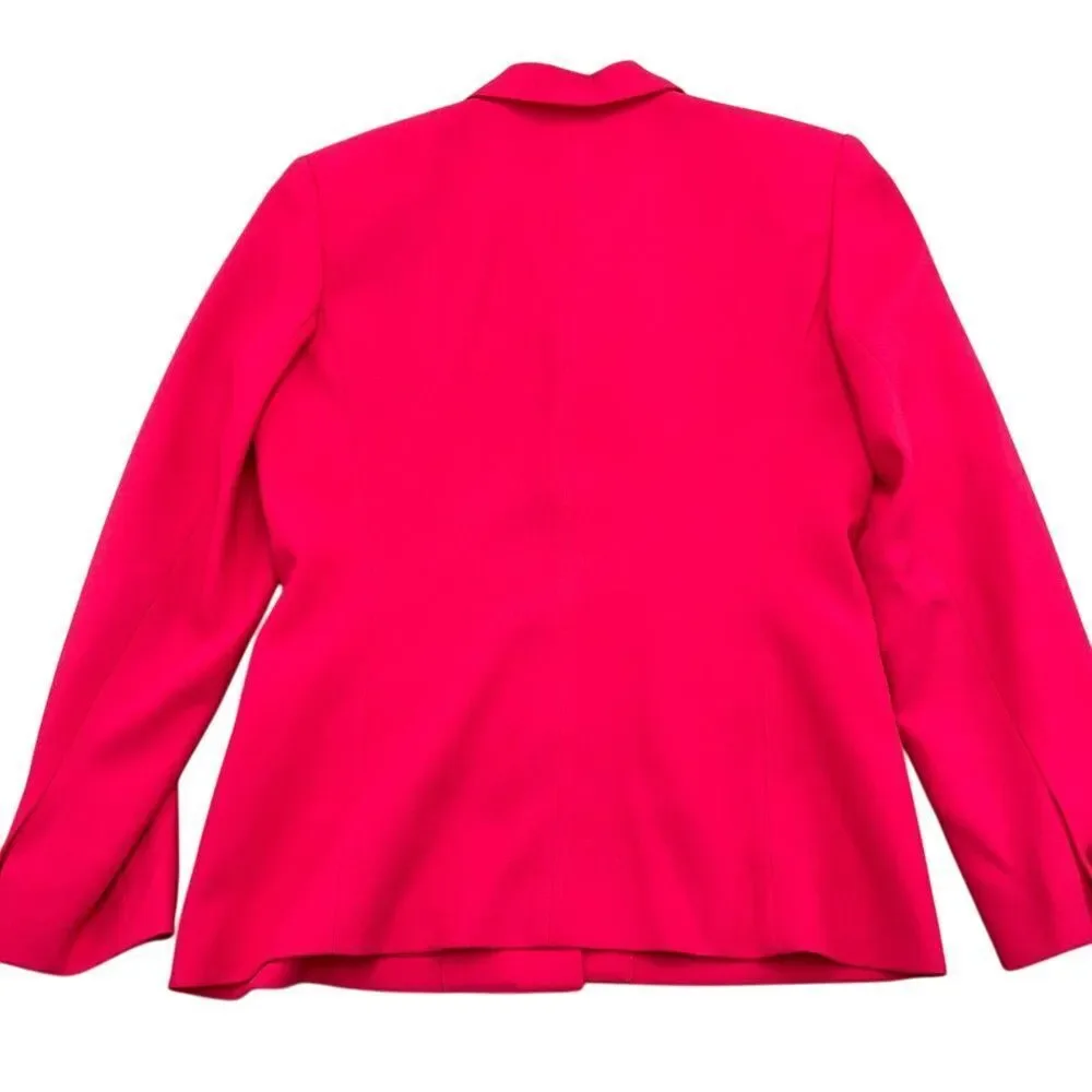 Casual Corner Skirt Suit Women 4/28W‎ Red 2pc Classic Career Party Formal VTG